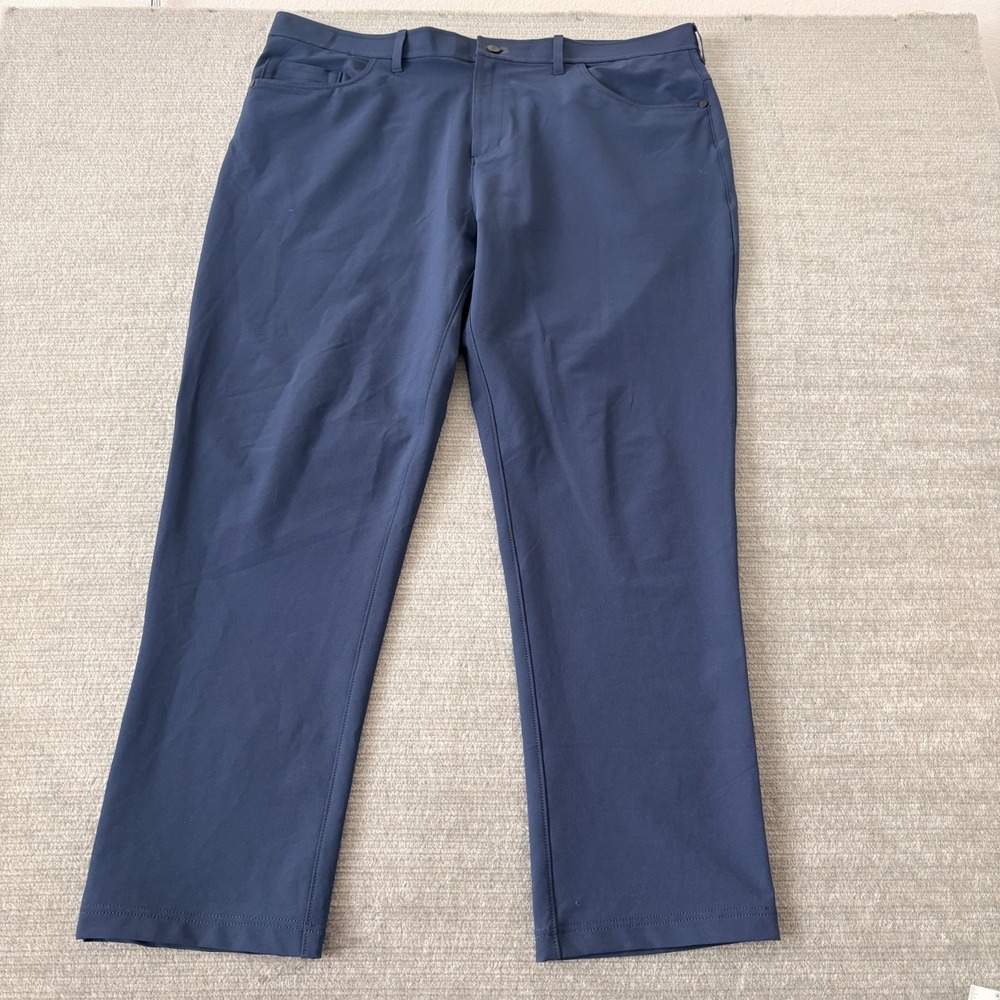 Proof Pant Men 42x30‎ Navy Blue Office Commuter Classic Logo Pockets